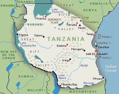 tanzania map